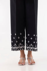 Stitched Black Embroidered Culotte
